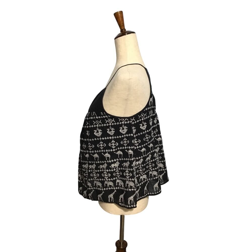 HD in Paris Black Embroidered Savane Tank Top - Picture 4 of 7